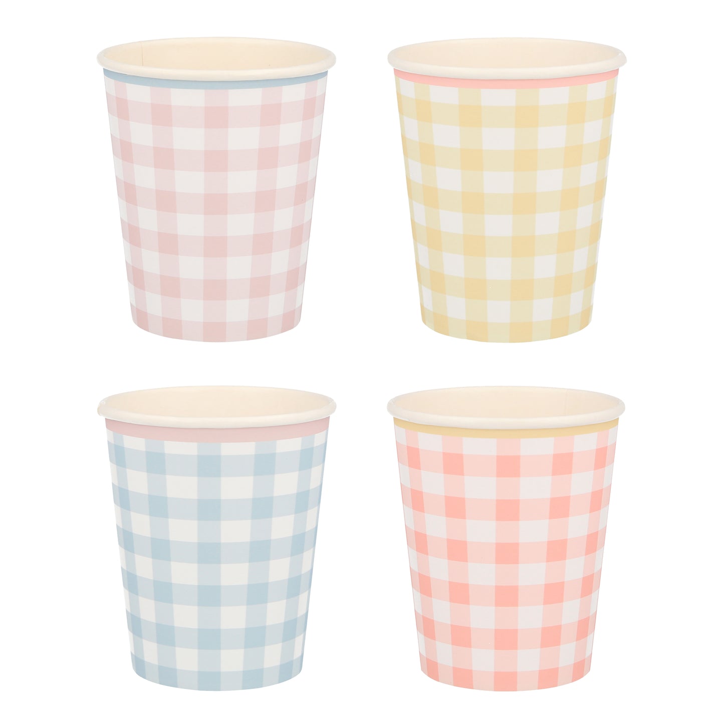 Gingham Party Cups