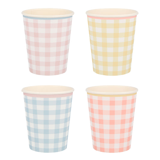 Gingham Party Cups